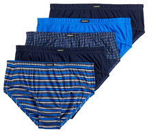 Men's Equipo 5-Pack Low Rise Briefs (Blue-Black) No Fly Premium Cotton Underwear picture