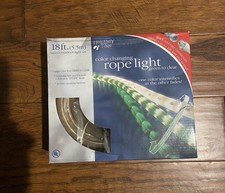 HOLIDAY TIME Clear Green 18ft Color Changing Rope Light New In Original Box picture