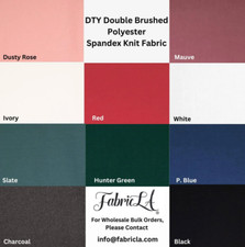 FabricLA DTY Double Brushed Knit Jersey 190 GSM | Soft Polyester Spandex Fabric picture