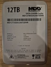 12TB 7200 RPM 256MB Cache SATA Internal Hard Drive - 1 POWER-ON HOUR picture