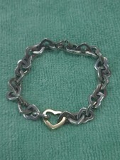 Vintage Tiffany & Co. 18K Gold & Sterling Silver Interlocking Heart Link Bracele picture