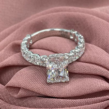 Elegant 5.80 Ct Radiant Cut Lab-Grown Diamond Ring 14K White Gold for Engagement picture