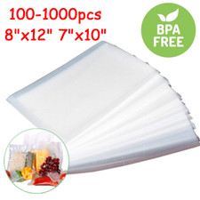 500/1000 Quart Vacuum Sealer Bags 8x12 7x10 Embossed Food Saver Storage Package picture