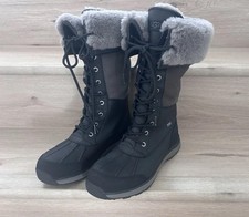 UGG Adirondack III Tall Black Waterproof Snow Boots Womens Size 9.5 1095142 EUC picture