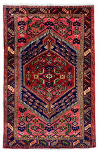 Vintage 4x7 Zanjan Tribal Geometric Hand Knotted Wool Oriental Area Rug Boho picture