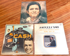 Vintage Johnny Cash Vinyl Record Lot 3 LP1220 Sun Records Greatest Hits Vol II picture