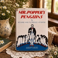 Mr. Popper’s Penguins HC DJ 47th Printing Ex Library Little Brown Lawson Vintage picture