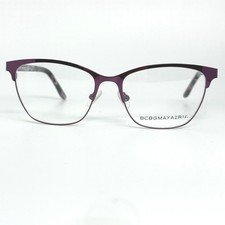BCBGMAXAZRIA Womens Purple Metal Cat Eye Eyeglasses Frame Made 53 16 135 21363 picture