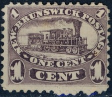 Canada New Brunswick 1860 #6a 1c brown violet, Locomotive, MNG picture