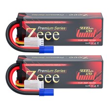 2x Zeee 11.4V 120C 9000mAh EC5 3S HV LiPo Battery for RC Car Truck Tank Vehicles picture