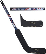 Spencer Knight USA Hockey Signed Mini Goalie Stick & 2020 WJC Gold Insc - LE 30 picture