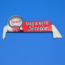 Marx Super Service Center tin litho sign Day and Nite Service Hi Test Tires picture