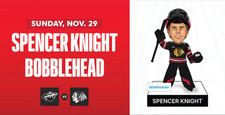 Spencer Knight Bobblehead Chicago Blackhawks Giveaway 11/29/26 SGA New In Box picture