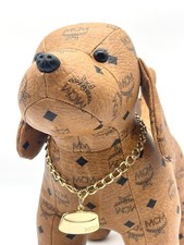 MCM Visetos Monogram Dog –  Large 19” Designer Display Decor Piece w/ Chain Tag picture