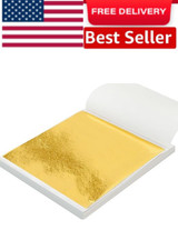 GOLD Leaf 100 Sheets Genuine 24K999 1000 Food Gilding Pure Leaves For Decoration picture