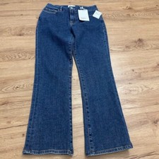 New FRAME Jeans Le Crop Mini Boot Blue Denim Pants Somerland Medium Womens 27 picture