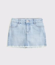 Abercrombie Kids Girls low rise denim mini skort light wash Size 5/6 #B4-3 picture