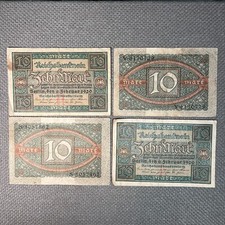 1920 German 10 Mark Banknote **Guaranteed Authentic** Fine Condition Collectable picture