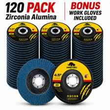 100+20 Pack Flap Discs 40 Grit 4.5