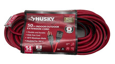 Husky 50 ft. 14/3 Medium Duty Indoor/Outdoor Extension Cord, Red/Black picture