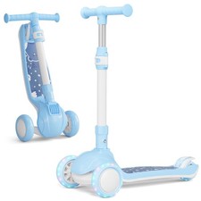 Commugo Kids 3 Wheel Scooter for Ages 3-10 Years Girls/Boys,Toddler Scooter,Pink picture