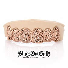 Custom 6pcs Diamond Cuts with Diamond Dust Grillz (925 Sterling Silver/Free Mold picture