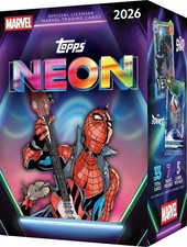 2026 TOPPS MARVEL NEON BLASTER BOX BRAND NEW FACTORY SEALED 35 CARDS SPIDER-MAN picture