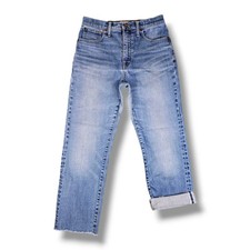Madewell Classic Straight Jean In Ives Wash Selvedge Edition Red Line Womens 28 picture