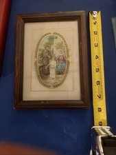 Vintage Holy Family framed Devotional Print with gold-gilt Border picture