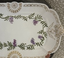 Antique Haviland Limoges 16” Platter CFH GDM Ornate Gilded Scalloped Wisteria picture