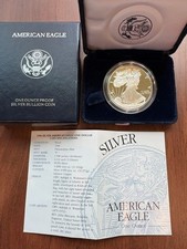 1996-P Proof American Silver Eagle 1 oz .999 Fine Silver w/ Box & COA OGP picture