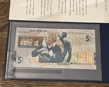 Royal Bank of Scotland Jack Nicklaus 5 Pound Commemorative Banknote in Folder picture