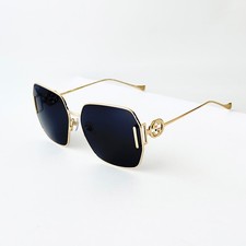 Gucci GG1207SA Geometric Sunglasses Gold Frame Grey Lens Women 64-16-140 picture