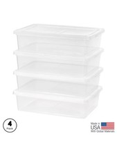Inspired Essentials Stackable PP Resin 28 Qt Plastic Underbed Storage Bins picture