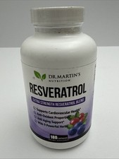 Dr. Martin's Nutrition Resveratol Extra Strength Blend 180 Capsules Exp 9/28 picture