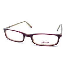 Hugo Boss NEW HB15584 Red Rectangular Eyeglasses Frames 50-18 145 Italy Women picture