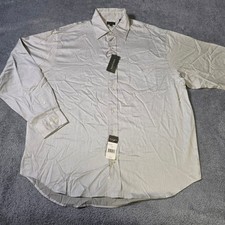 Henry Cotton's Mens Large Button Down Shirt Tan Cotton Long Sleeve Twill 124003 picture