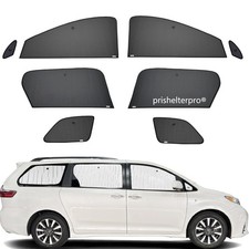 Fit For Toyota Sienna 11-19 Side Window Black Silver Camp Privacy Sunshade 8pcs picture