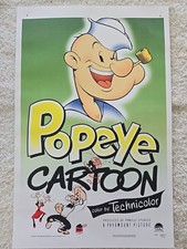 RARE ORIGINAL 1950 Popeye cartoon A PARAMOUNT PICTURE LOBBY CARD FAMOUS STUDIOS picture