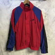 Vintage 90s Nike Grey Tag Windbreaker Jacket Mens Small S Colorblock Multicolor picture
