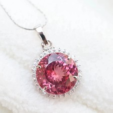 Certified 20 Ct Natural Sapphire Padparadscha 925 Silver Pendant Loose Gemstone picture