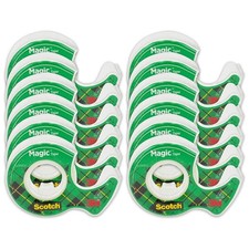 Scotch Magic Tape With Dispensers Transparent 0.75in X 350in Rolls - Lot of 12 picture