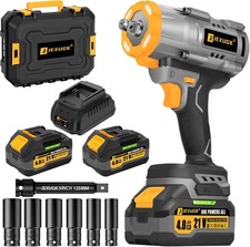 1500Nm Cordless Impact Wrench 2x4.0Ah Battery Torque Brushless Truck/Car/Mowe NE picture