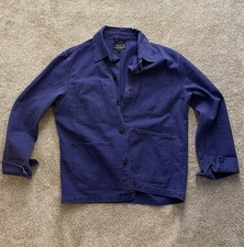 Imogene and Willie Button Front Work Jacket Blue Point Collar Men’s Medium M picture