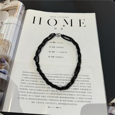 Multi Layer Spinel Beaded Choker Necklace Minimal Dark Style Elegant For Women  picture