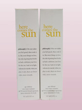PHILOSOPHY HERE COMES THE SUN AGE-DEFENSE SPF 30 BROAD SPECTRUM 3.4 OZ NWB 2 PCS picture