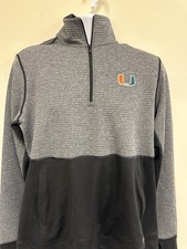 Miami Hurricanes Quarter Zip Pullover Jacket Without Tags Size Xl picture