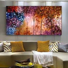 Colorful Sunset Forest Landscape Canvas Painting Canvas Wall Art Mural Print Art picture