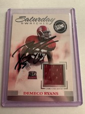 2007 Press Pass Legends Saturday Swatches DeMeco Ryans On Card Auto #SS-DR picture
