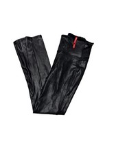 Spanx by Sara Blakely Black Faux Leather Coated High-Waist Leggings Size S/P picture